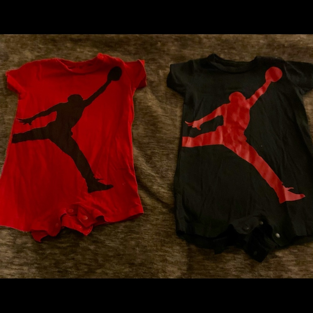 Gently used Jordan rompers.